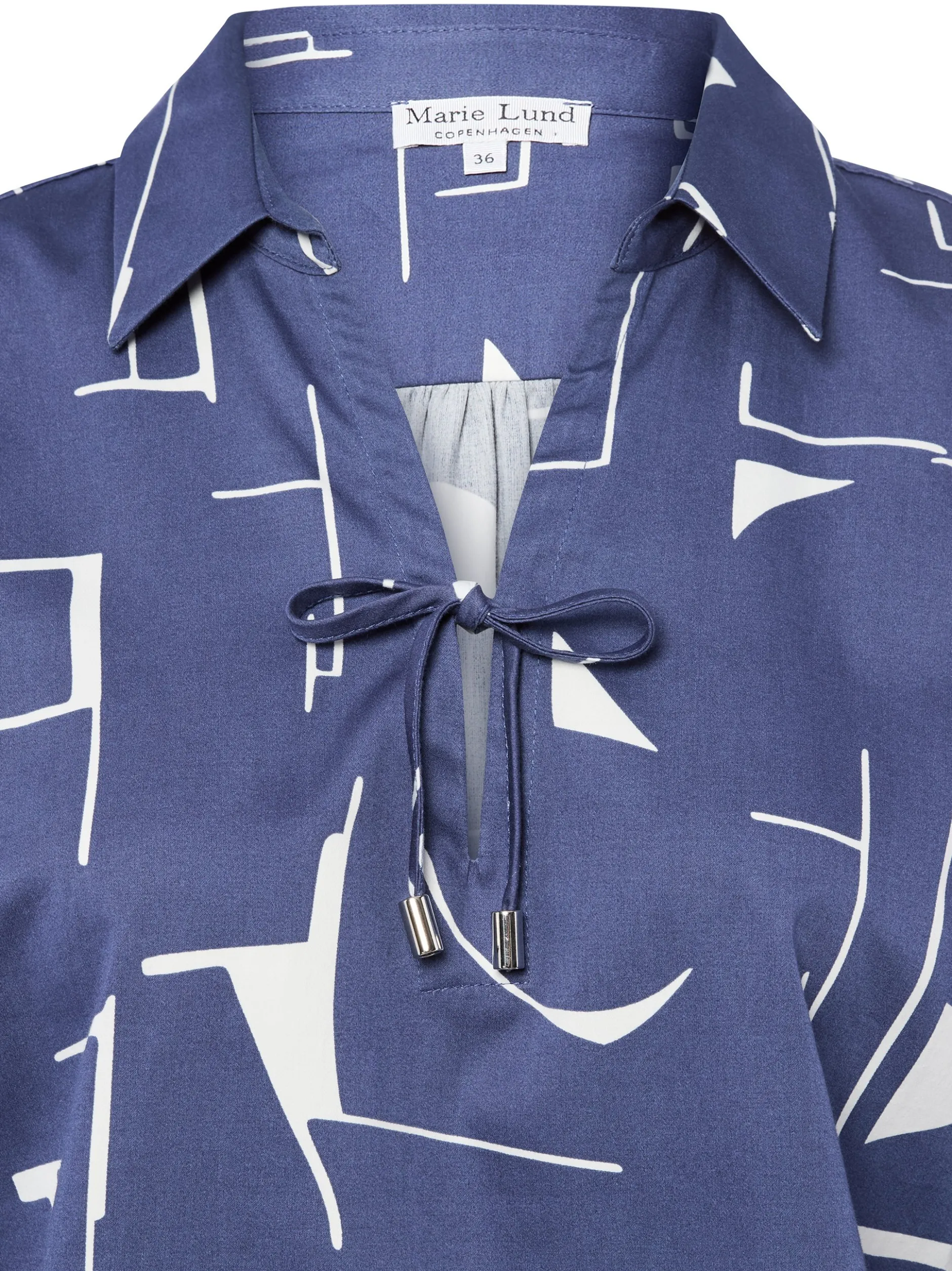 Marie Lund Damen Blusenshirt in indigo ecru