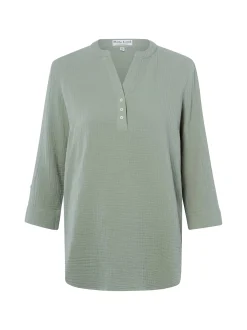 Marie Lund Damen Blusenshirt in lind - Ärmel: 3/4 Arm