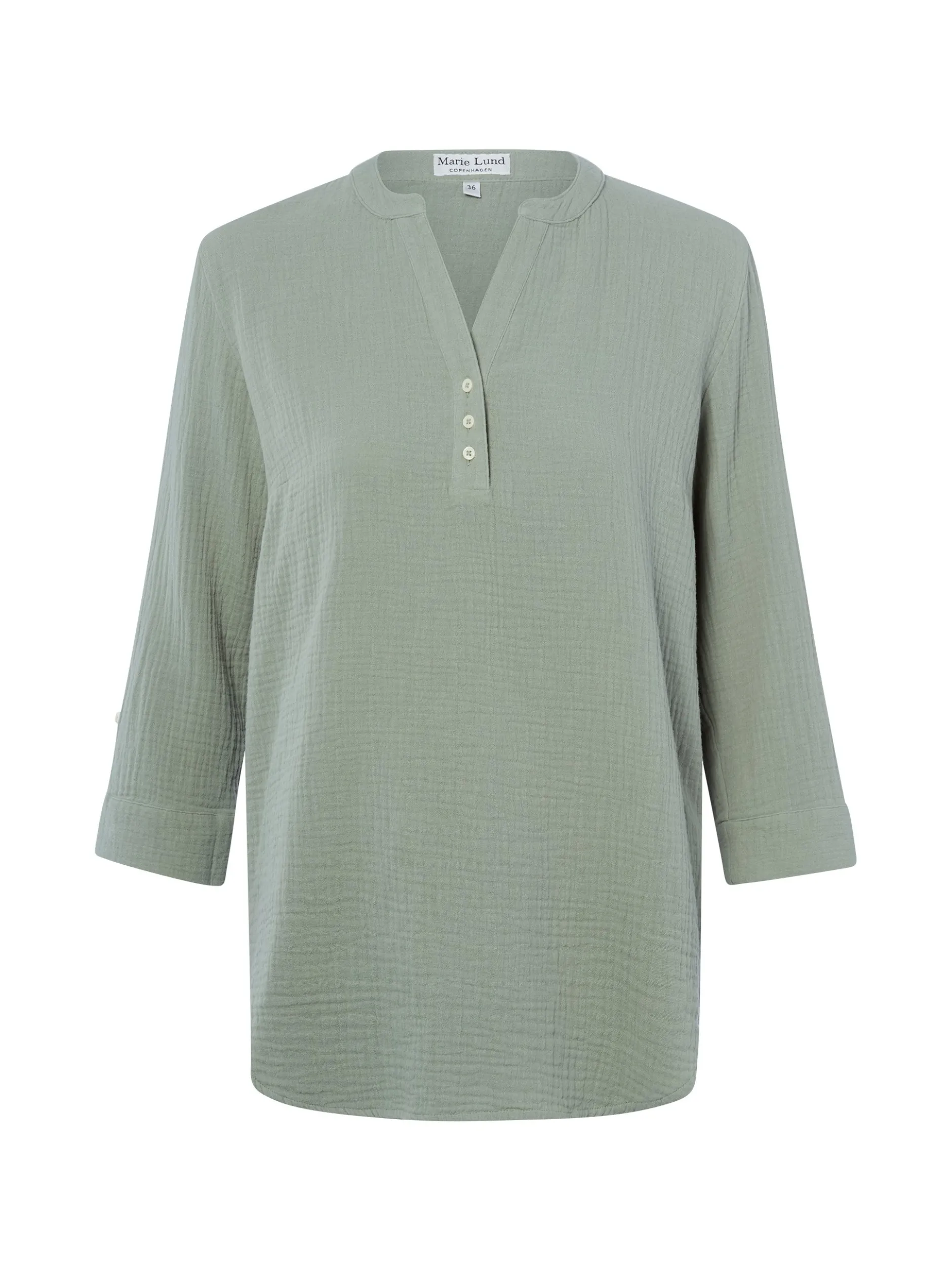 Marie Lund Damen Blusenshirt in lind - Ärmel: 3/4 Arm