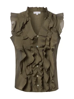 Marie Lund Damen Blusentop in schilf beige