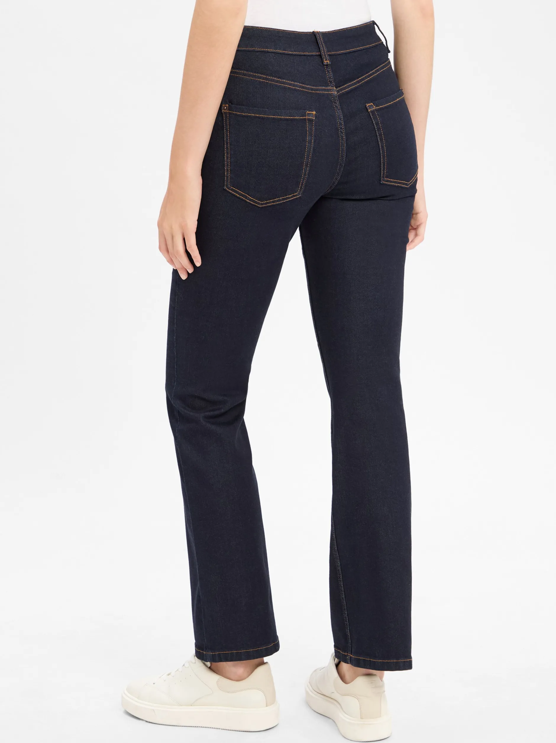 Marie Lund Damen Bootcut Jeans in marine - Länge: lang