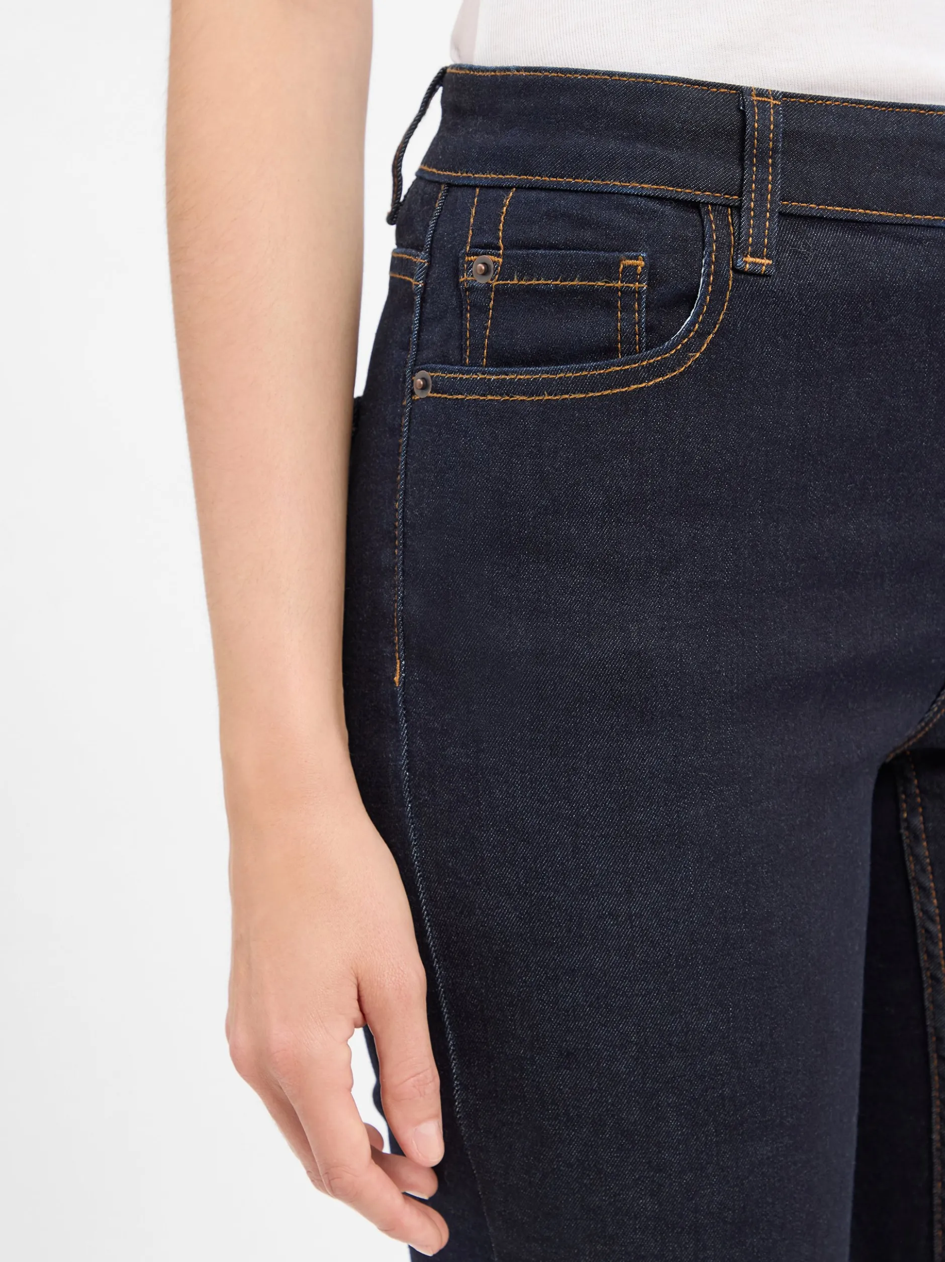Marie Lund Damen Bootcut Jeans in marine - Länge: lang