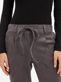 Marie Lund Damen Bundfaltenhose in anthrazit