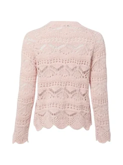 Marie Lund Damen Grobstrickpullover in rosa