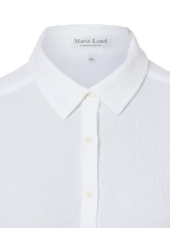 Marie Lund Damen Hemdbluse in weiß - Ärmel: langarm