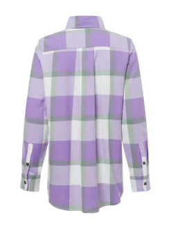 Marie Lund Damen Hemdbluse in flieder - Ausschnitt: Kent