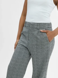 Marie Lund Damen Hose in grau schwarz - Länge: lang