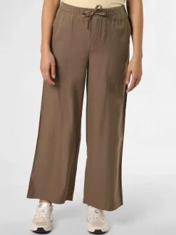 Marie Lund Damen Hose in taupe - Länge: lang