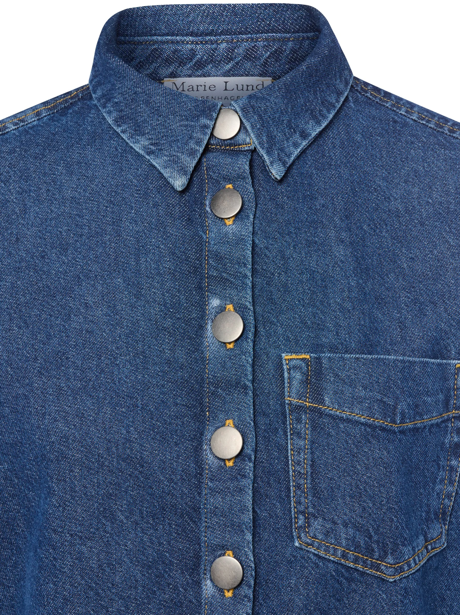 Marie Lund Damen Jeansbluse - Birgit in blue stone
