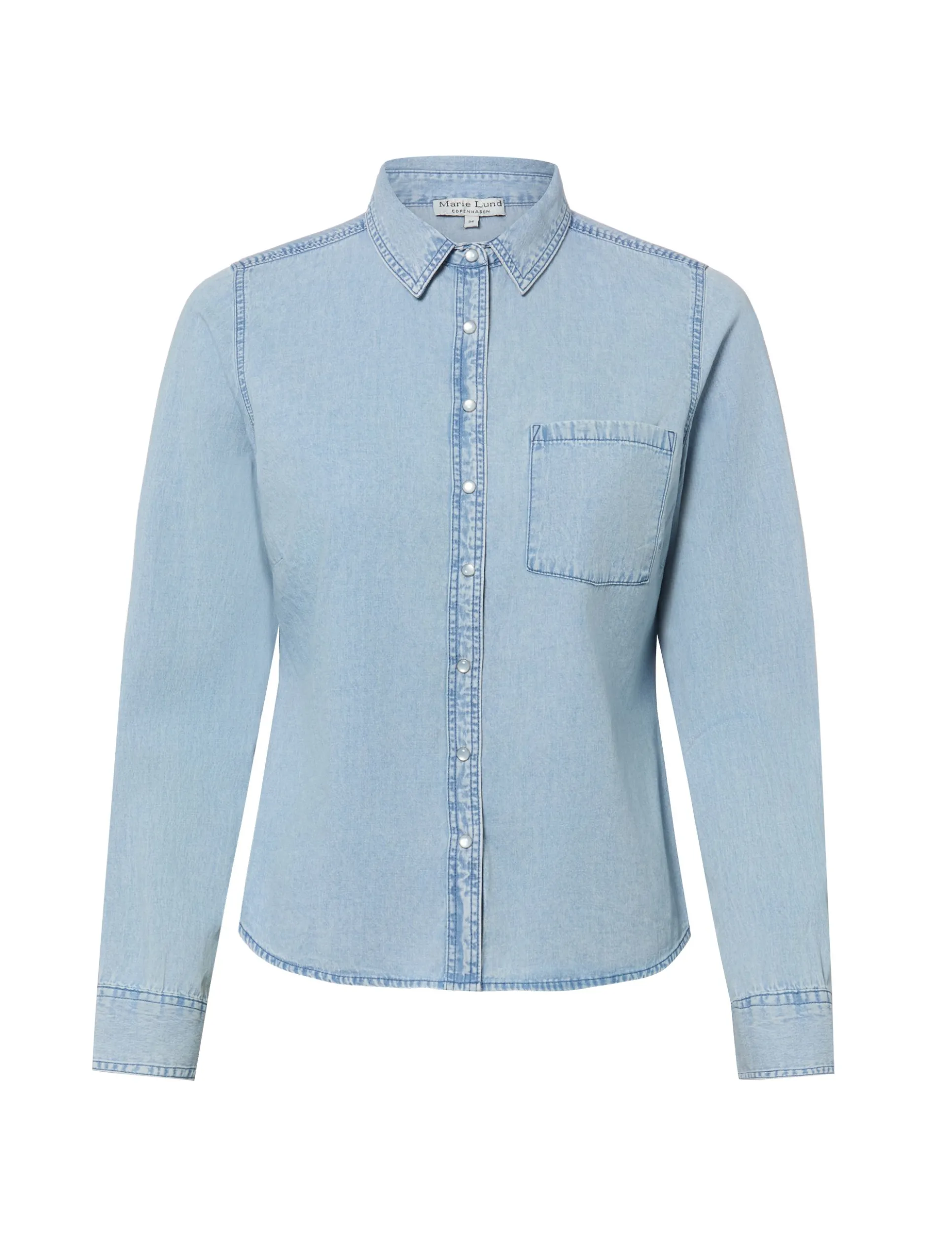 Marie Lund Damen Jeansbluse in light stone