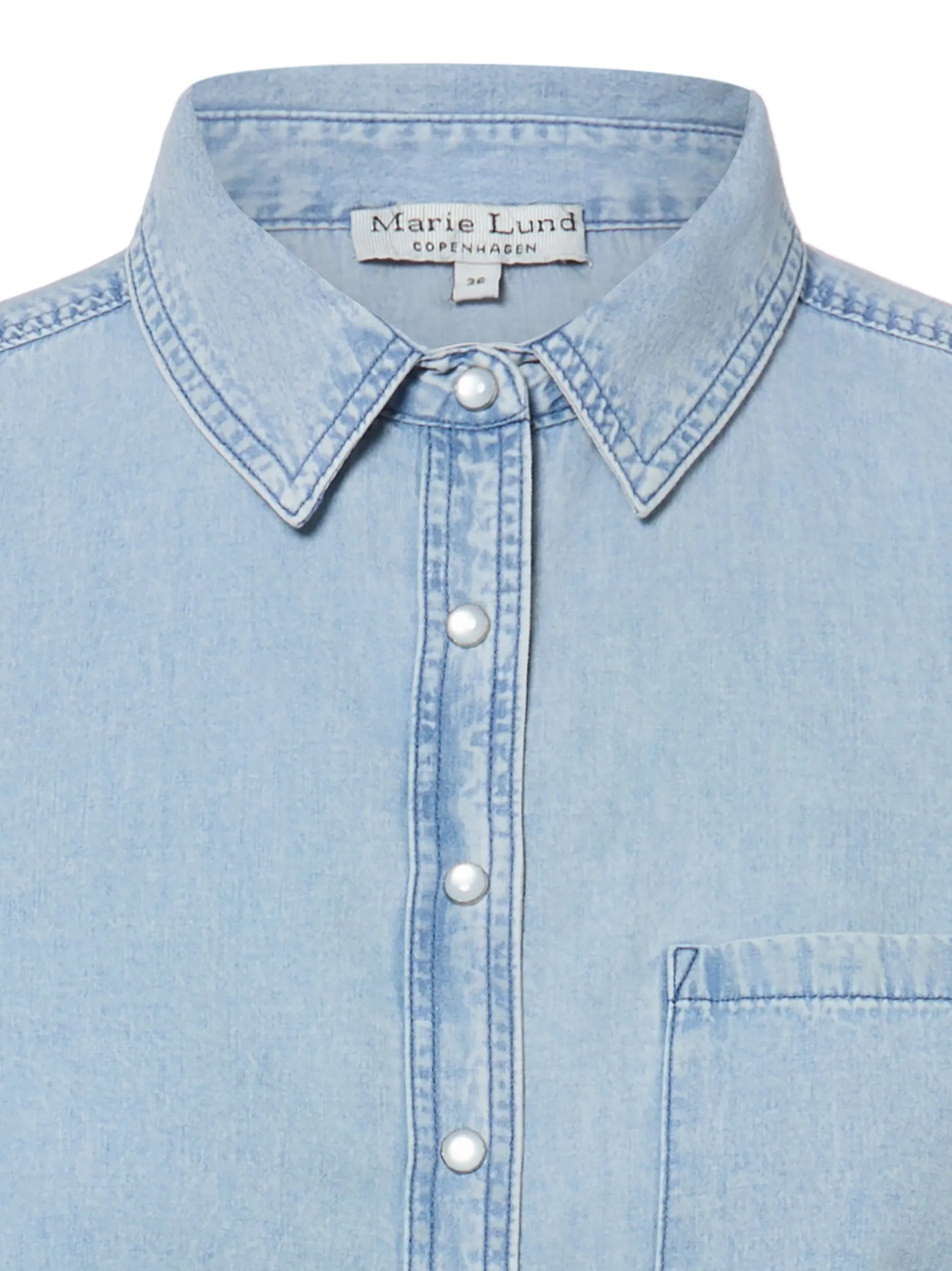 Marie Lund Damen Jeansbluse in light stone