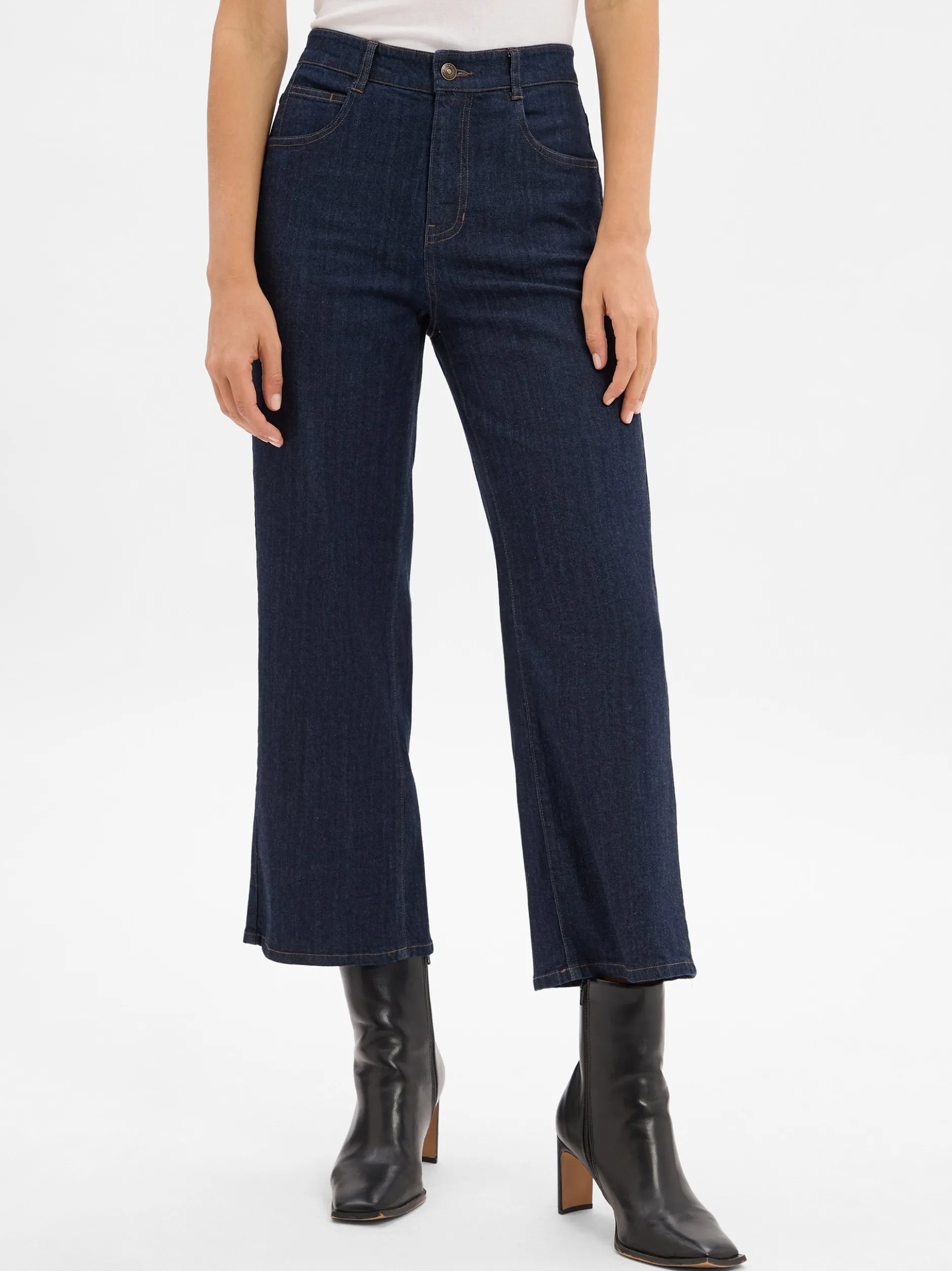Marie Lund Damen Jeans in bleached - Länge: verkürzt