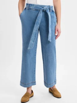 Marie Lund Damen Jeans in light stone - Länge: verkürzt