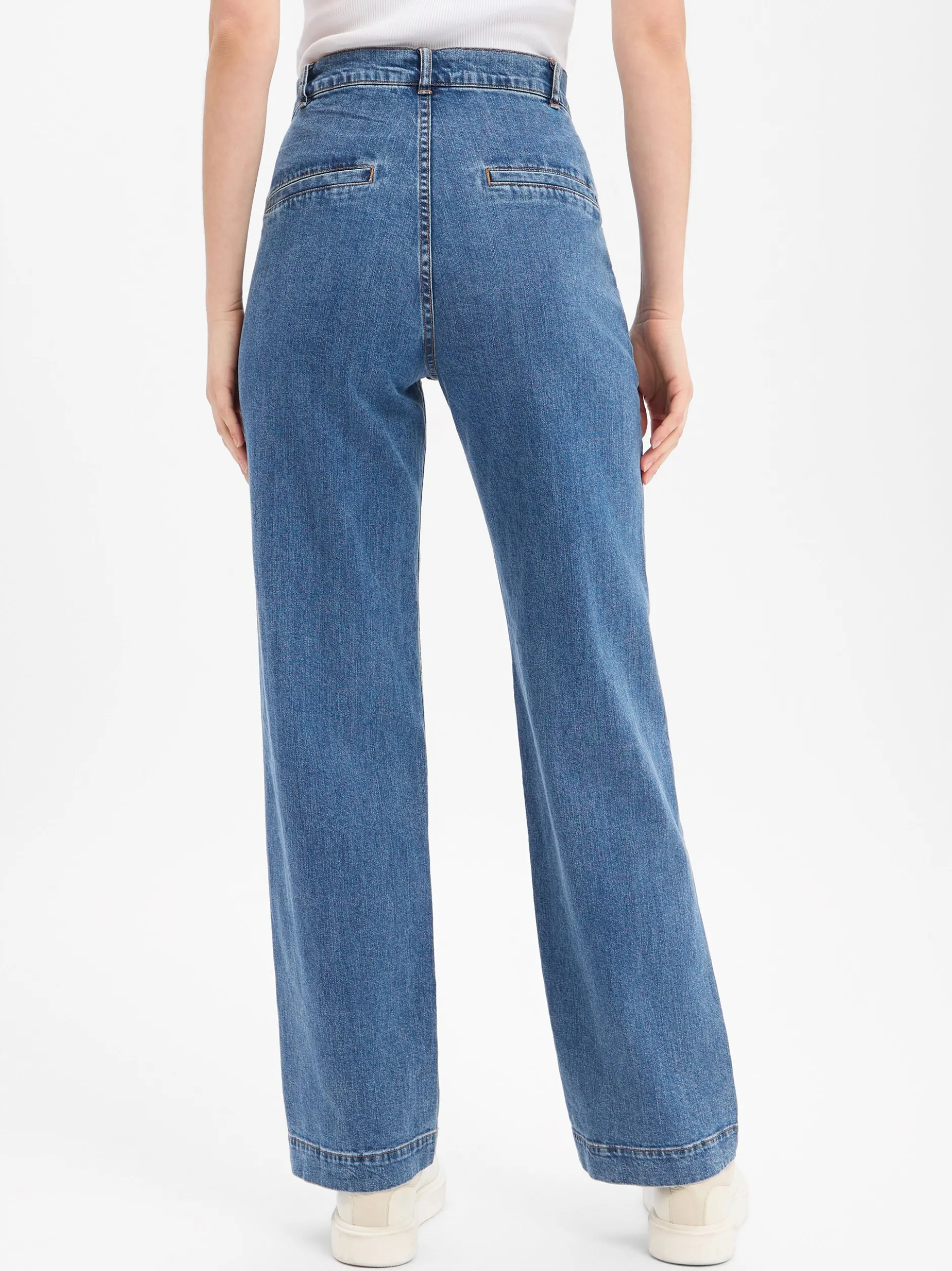 Marie Lund Damen Jeans in medium stone - Länge: lang