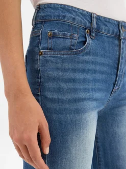 Marie Lund Damen Jeans in medium stone - Länge: lang
