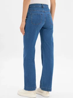 Marie Lund Damen Jeans in medium stone - Länge: lang