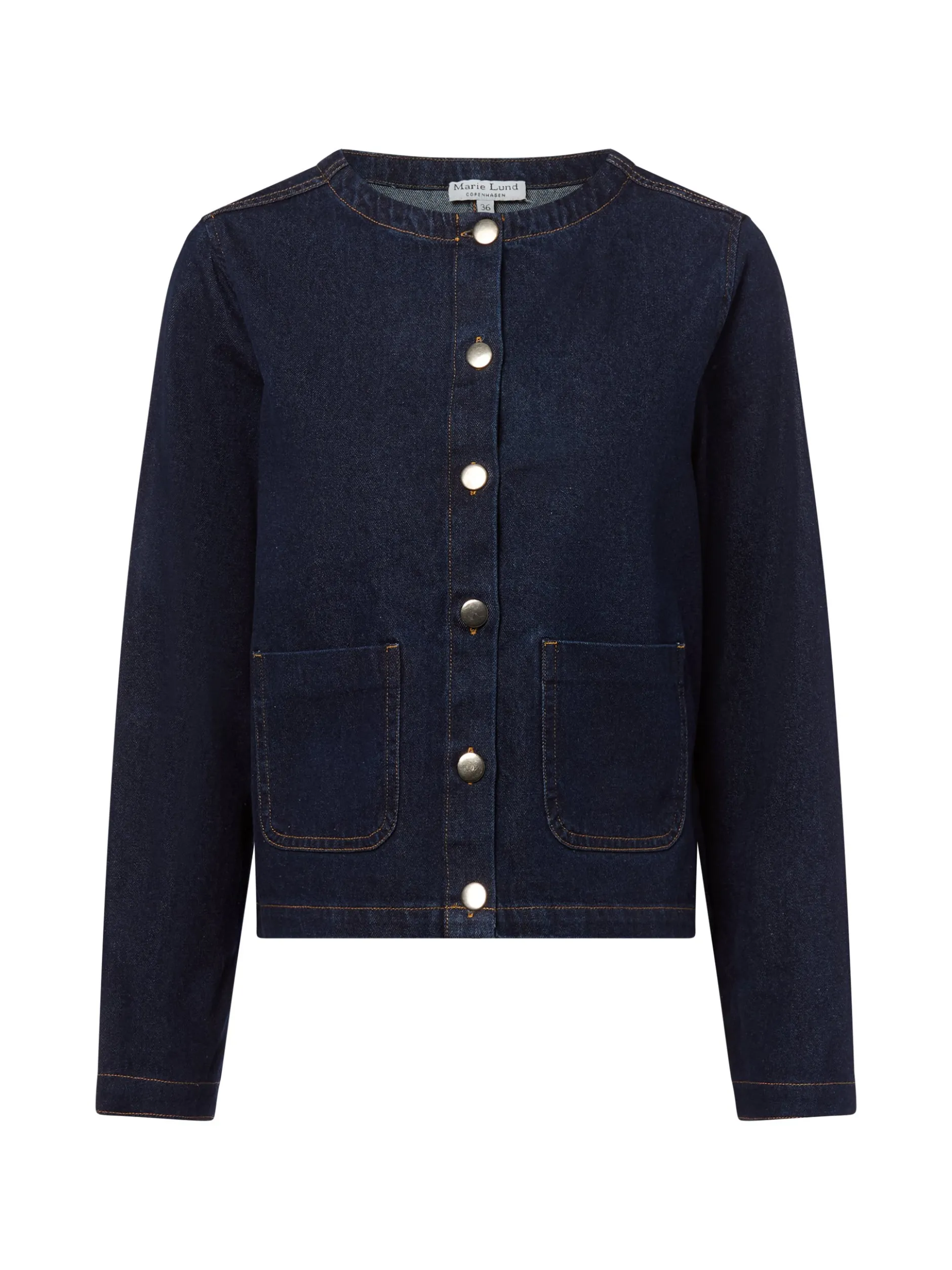 Marie Lund Damen Jeansjacke in marine - Ärmel: langarm