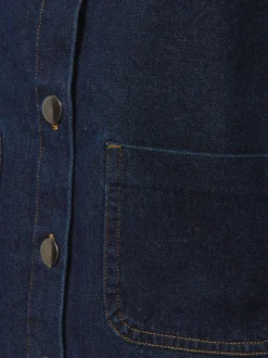 Marie Lund Damen Jeansjacke in marine - Ärmel: langarm