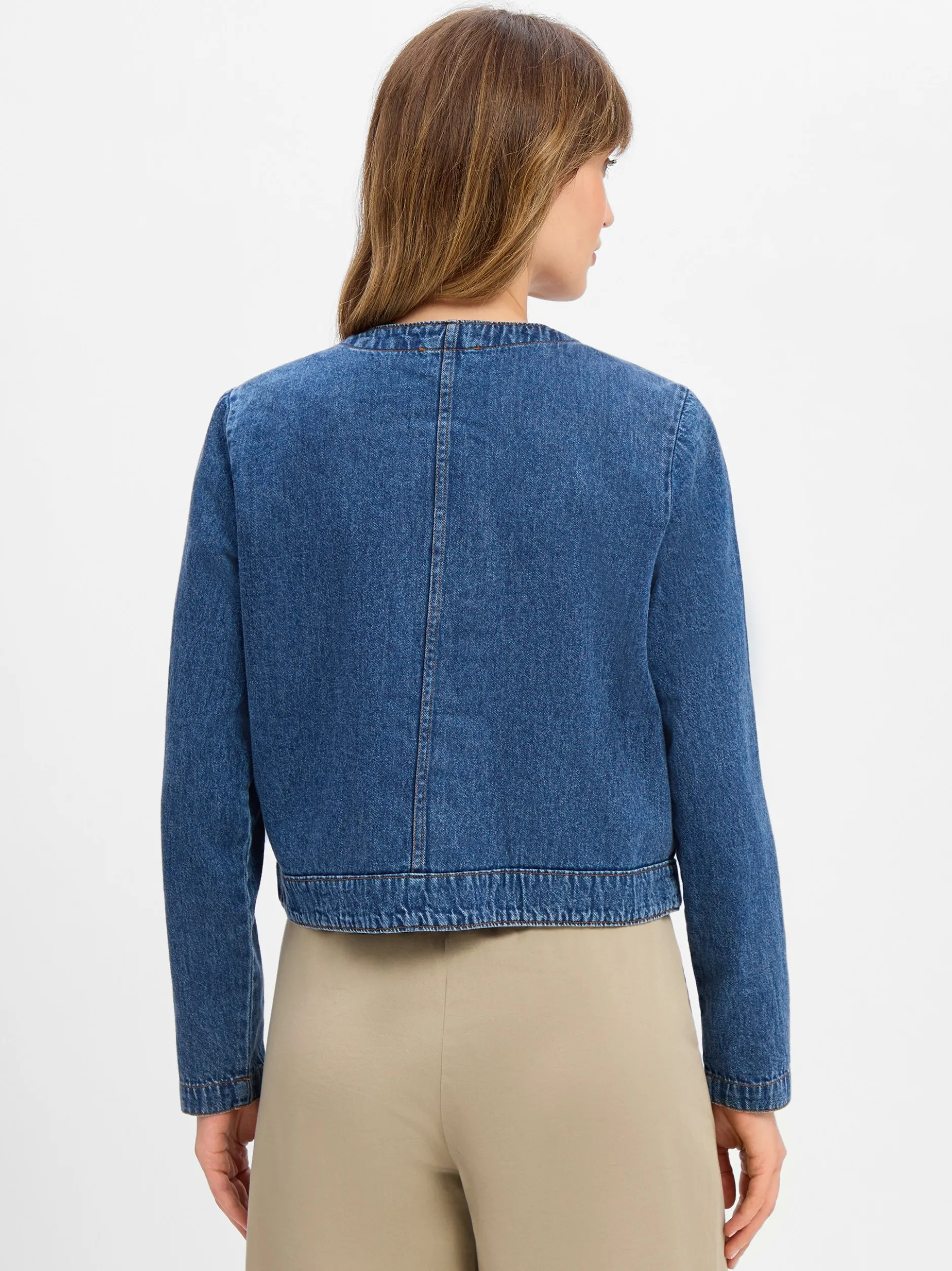 Marie Lund Damen Jeansjacke - Sofia in medium stone