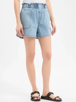 Marie Lund Damen Jeansshorts in light stone
