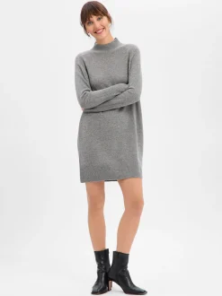 Marie Lund Damen Kleid in grün - Ausschnitt: Stehkragen