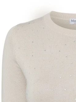 Marie Lund Damen Kurzarm-Pullover in kitt