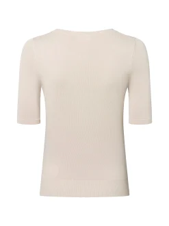 Marie Lund Damen Kurzarmpullover in kitt