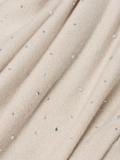 Marie Lund Damen Kurzarmpullover in kitt