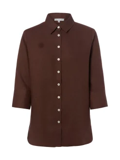 Marie Lund Damen Leinenbluse - Rihab in schoko
