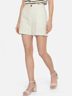 Marie Lund Damen Leinen-Mix-Bermuda in ecru