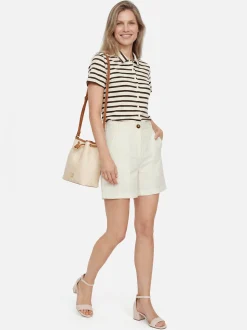 Marie Lund Damen Leinen-Mix-Bermuda in ecru