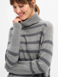 Marie Lund Damen Merinowoll-Strickkleid in grau