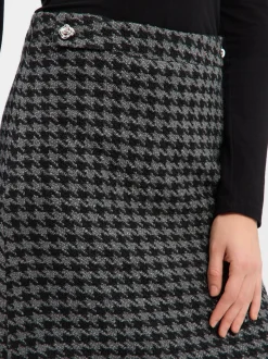 Marie Lund Damen Minirock in schwarz grau - Länge: kurz