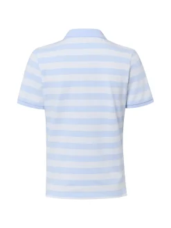 Marie Lund Damen Poloshirt in weiß hellblau