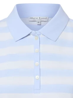 Marie Lund Damen Poloshirt in weiß hellblau