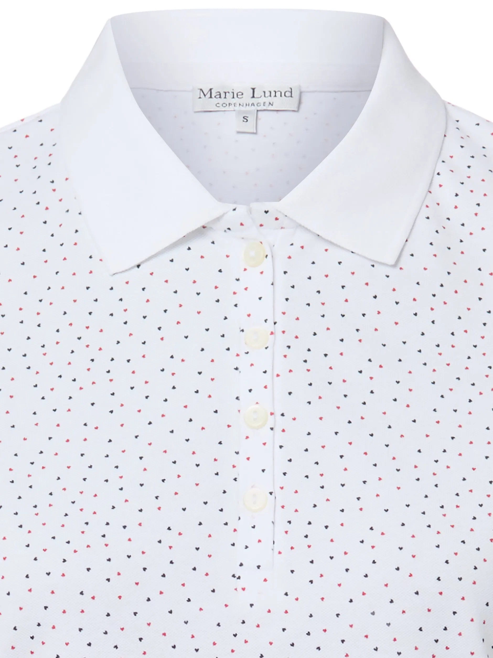 Marie Lund Damen Poloshirt in weiß rot
