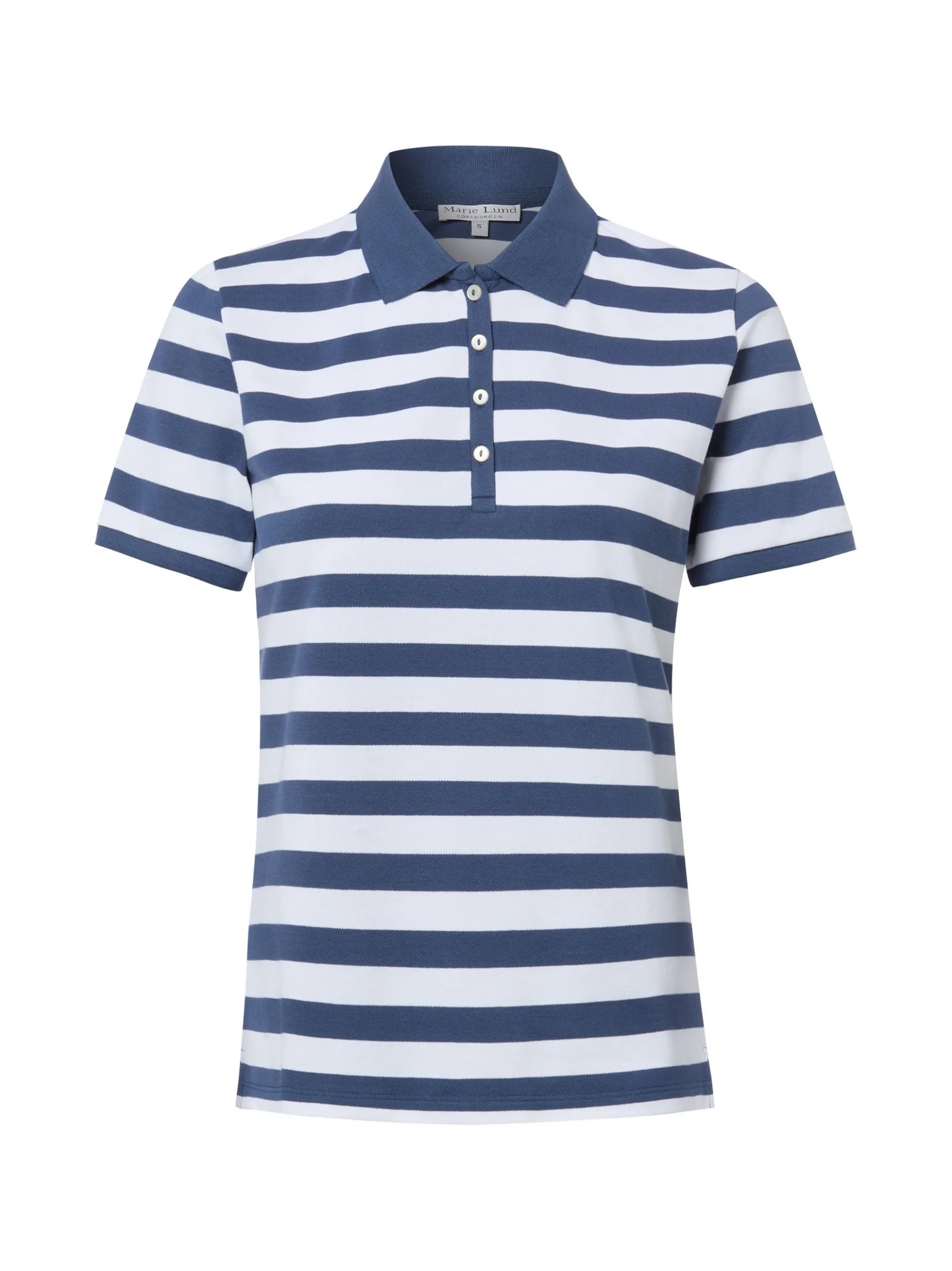 Marie Lund Damen Poloshirt in weiß indigo