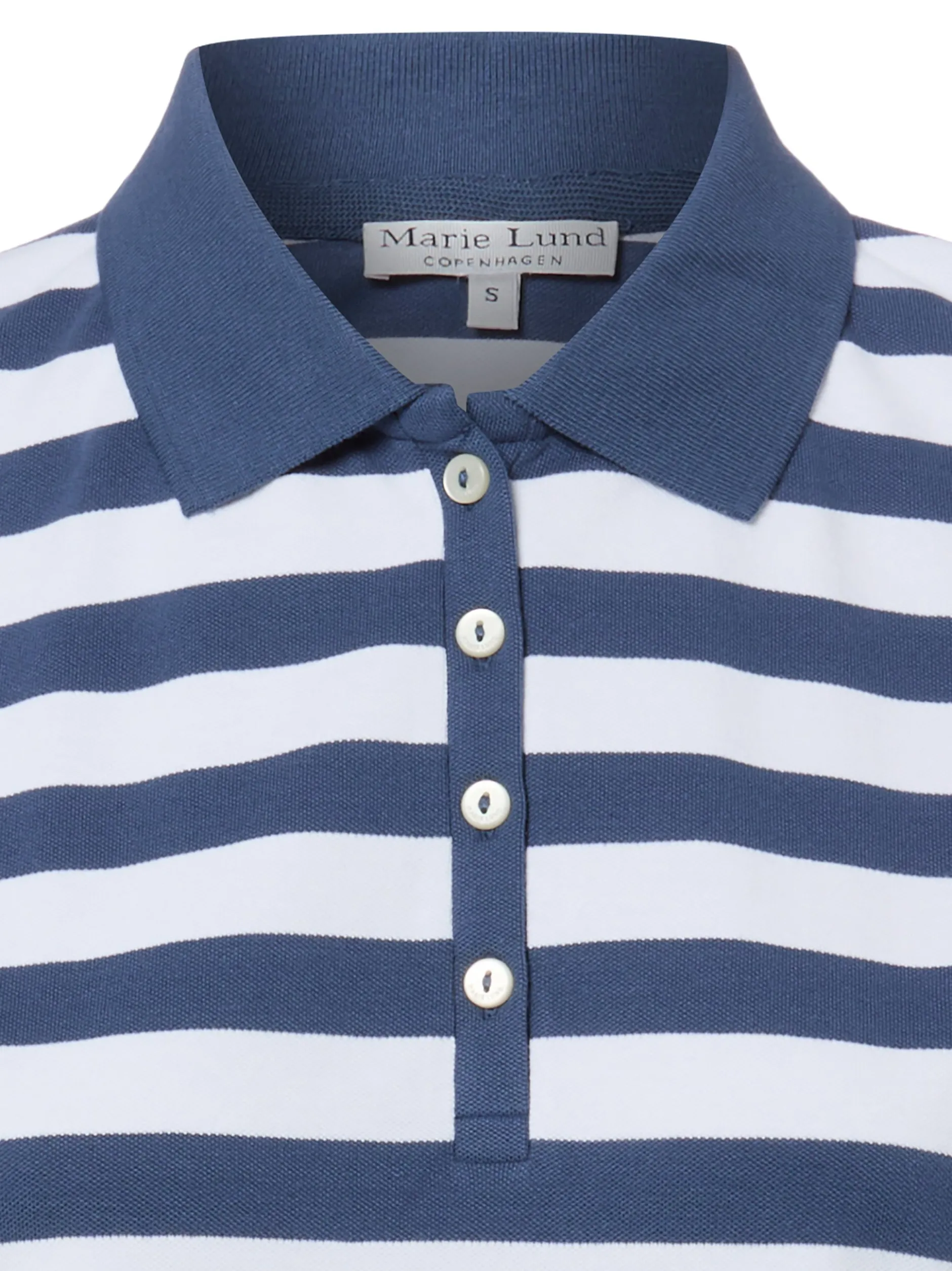 Marie Lund Damen Poloshirt in weiß indigo