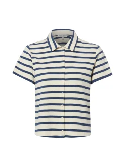 Marie Lund Damen Poloshirt in beige blau