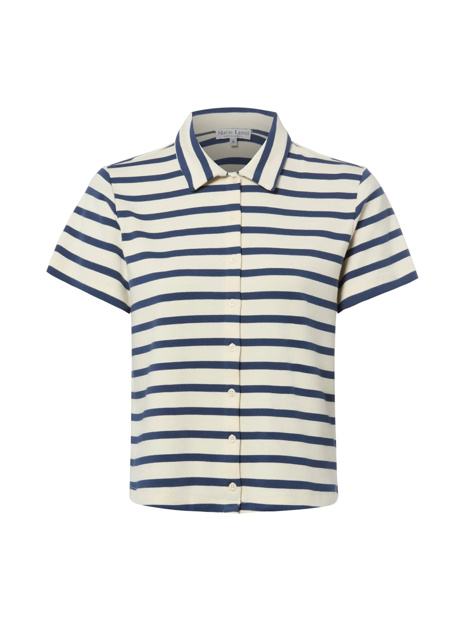Marie Lund Damen Poloshirt in beige blau