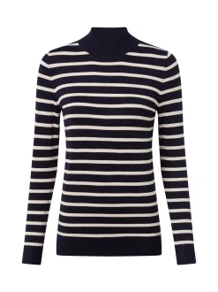 Marie Lund Damen Pullover in marine ecru