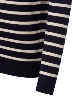 Marie Lund Damen Pullover in marine ecru