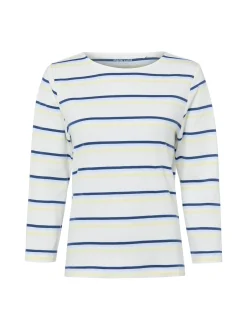 Marie Lund Damen Shirt in ecru marine - Ärmel: 3/4 Arm