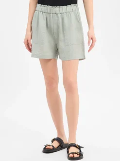 Marie Lund Damen Shorts aus Leinen in lind - Länge: kurz
