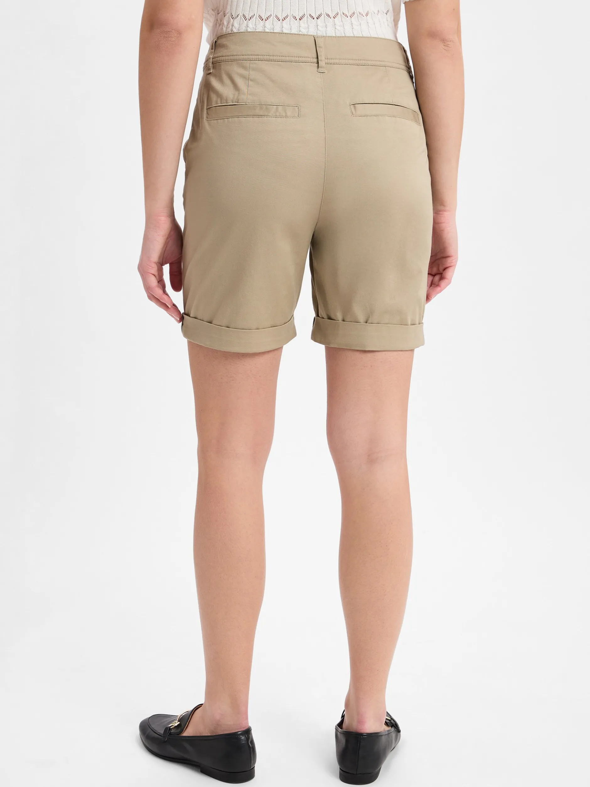 Marie Lund Damen Shorts in melange - Länge: kurz