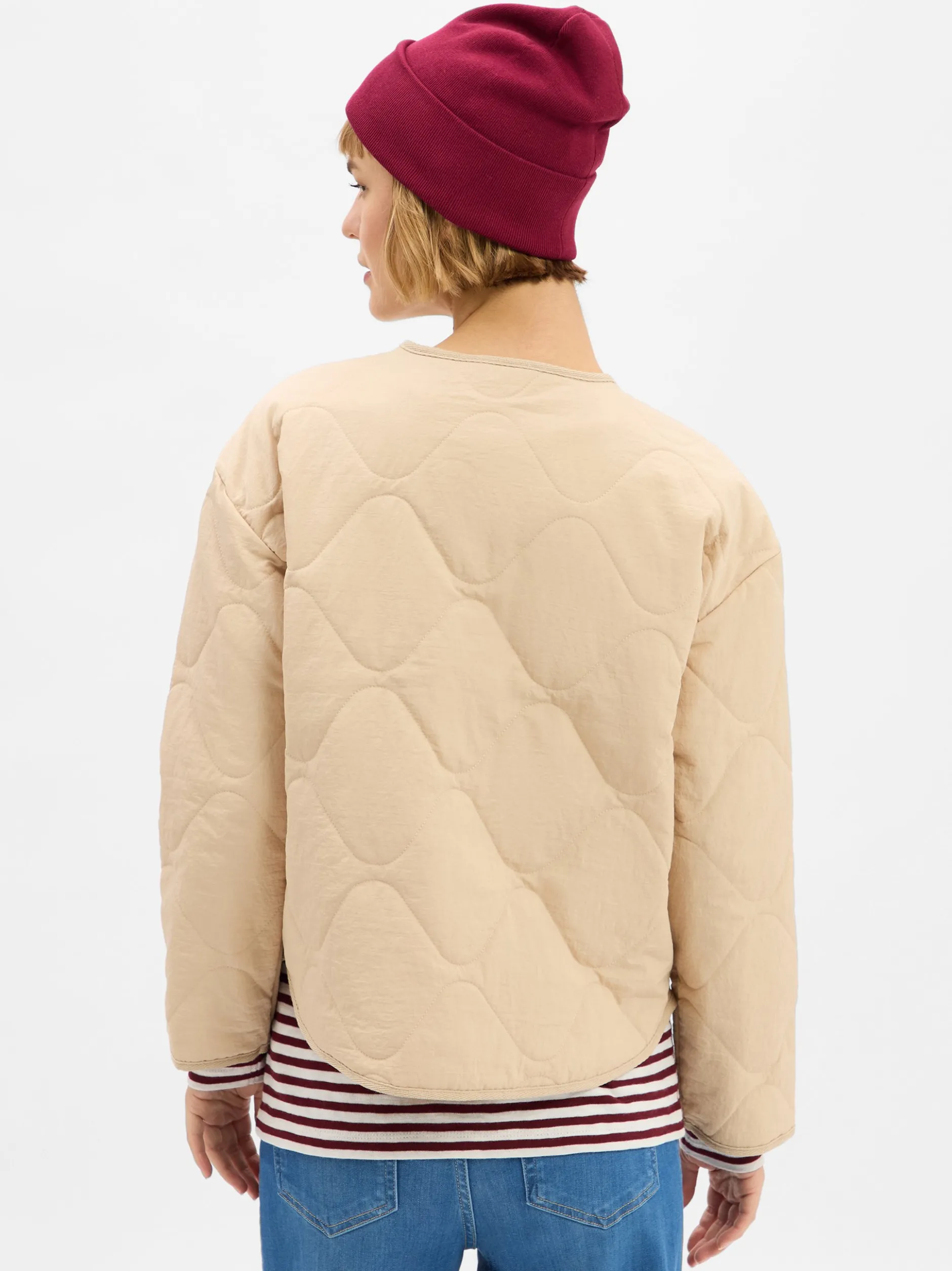 Marie Lund Damen Steppjacke in beige