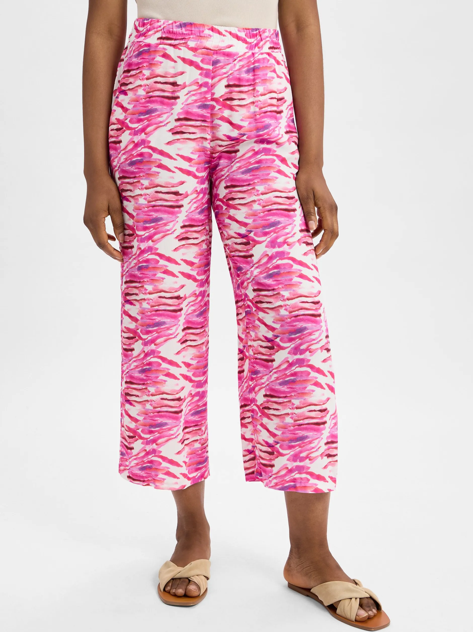 Marie Lund Damen Stoffhose in rosa pink