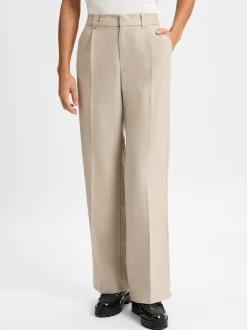 Marie Lund Damen Stoffhose in beige - Länge: lang
