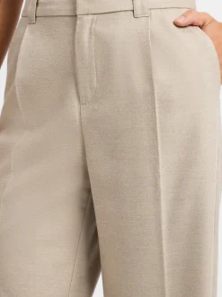 Marie Lund Damen Stoffhose in beige - Länge: lang