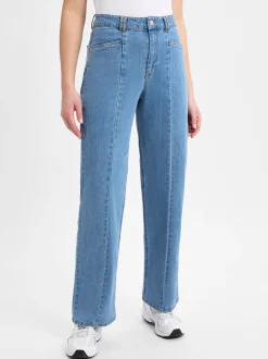 Marie Lund Damen Straight Fit Jeans in medium stone